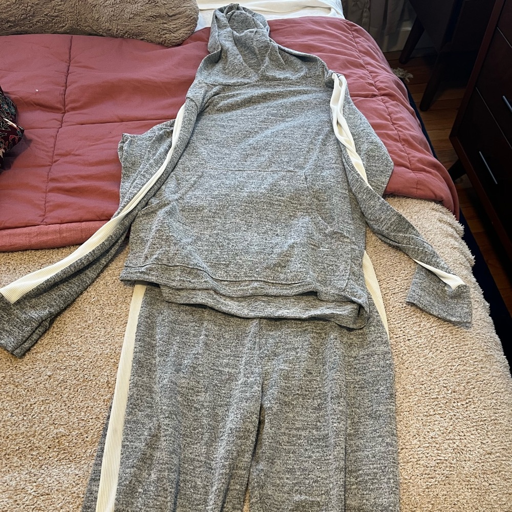 Nasty Gal Grey Loungewear Set size 6